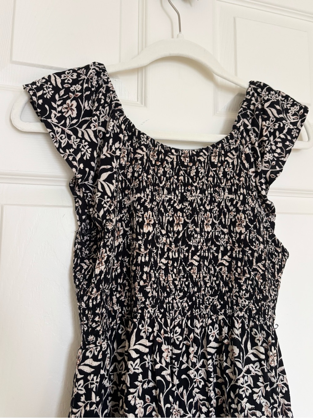 Angie Women’s Smocked Lace Tiered Fit and Flare Mini Dress - Picture 7 of 7